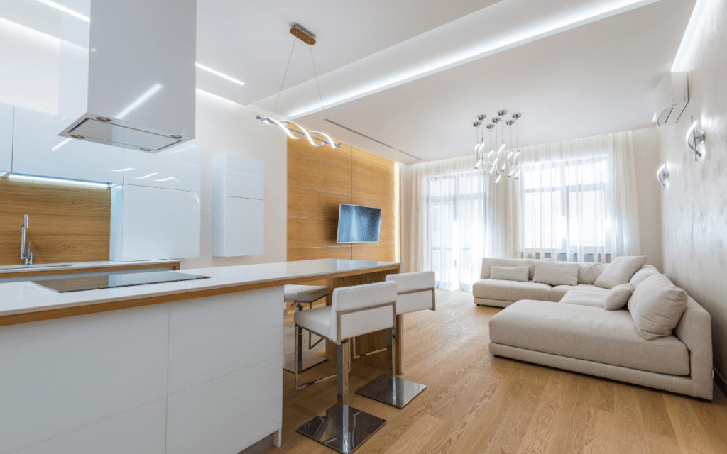 Espace intérieur parfaitement assaini, avec surfaces désinfectées et environnement visiblement propre, illustrant un service de désinfection et d’hygiène professionnel.